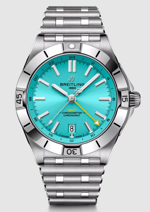 Review Breitling Chronomat 40 GMT Replica watch A32398A21L1A1 - Click Image to Close